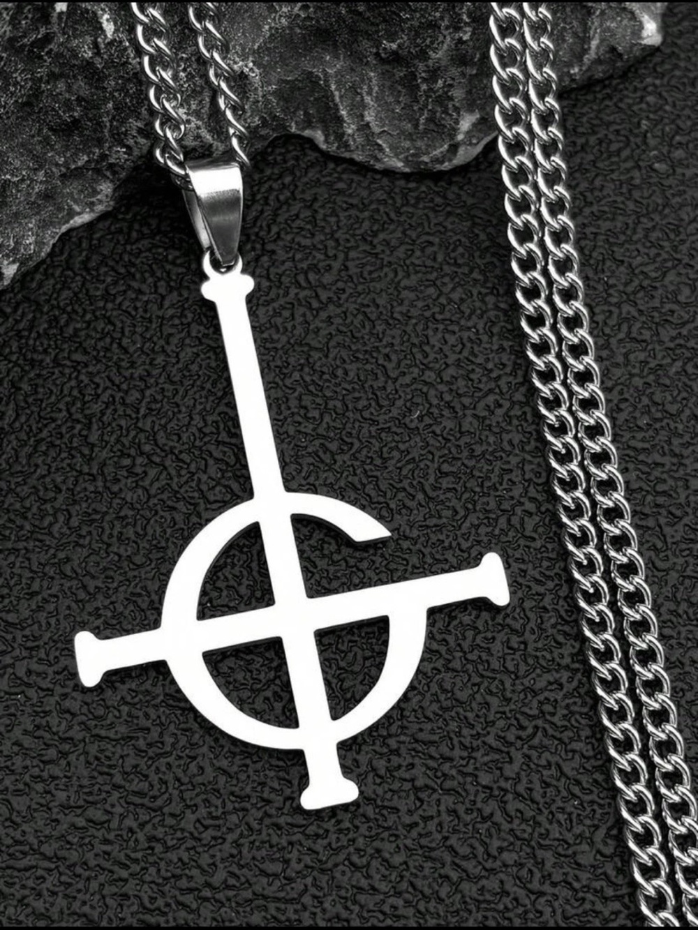 New In Bag Ghost BC Necklace Nameless Ghost Band Crucifix Papa Emeritus Silver